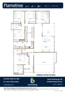 Floor plan for house and land package Bentley Park